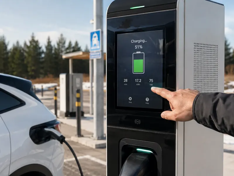 Illustrative EV charging display application