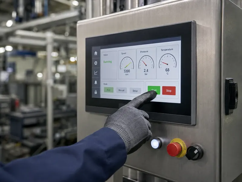Illustrative industrial HMI application scene